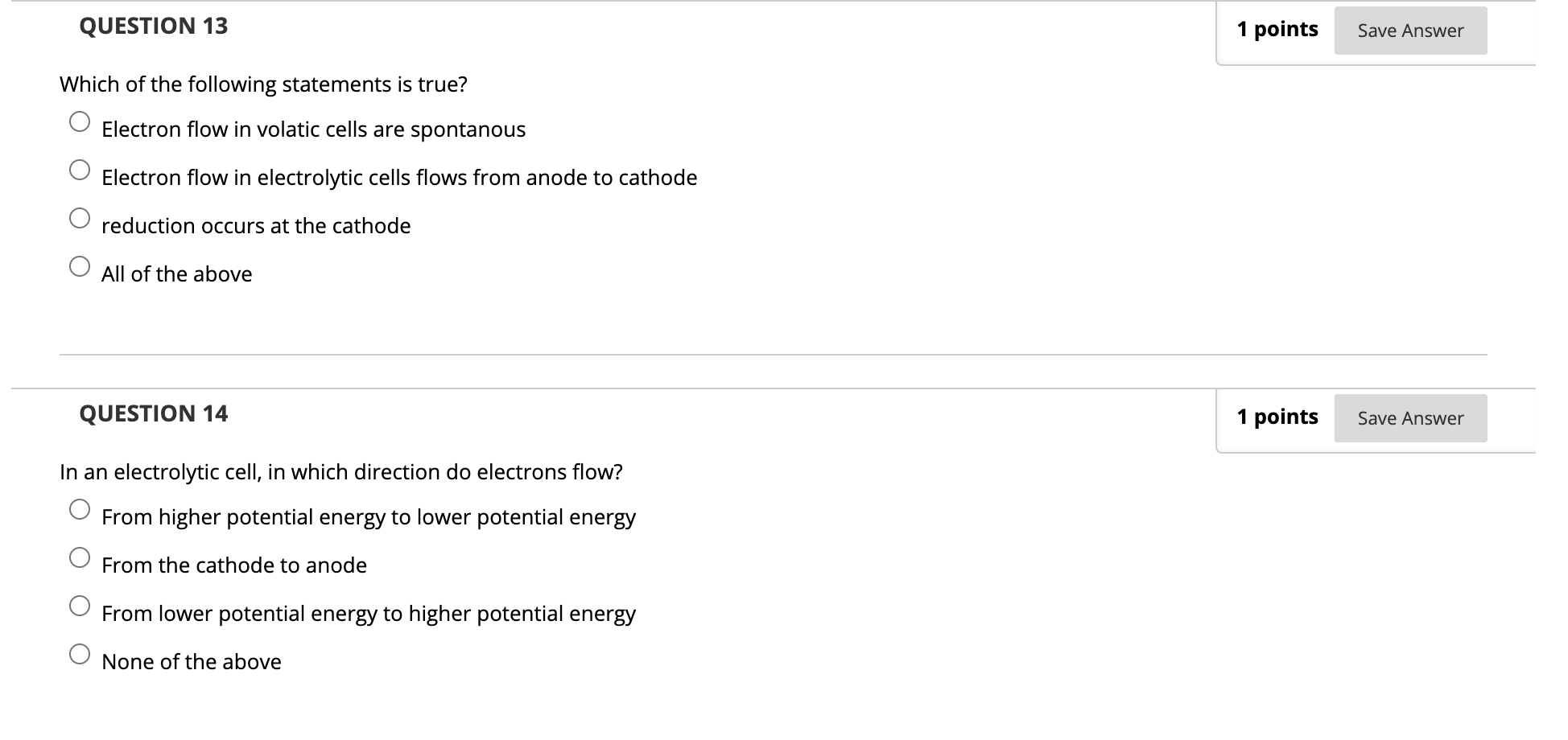 Solved QUESTION 13 1 points Save Answer Which of the | Chegg.com