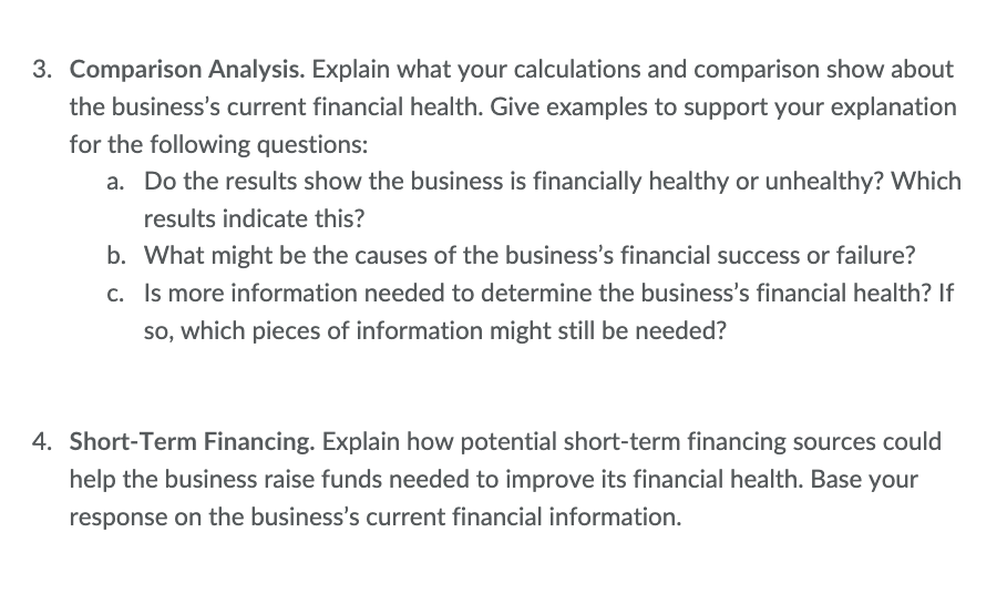 Solved 2. Fiscal Quarter Comparison. Summarize The | Chegg.com