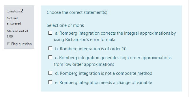 Solved Response Question 2 Choose The Correct Statement Chegg Com