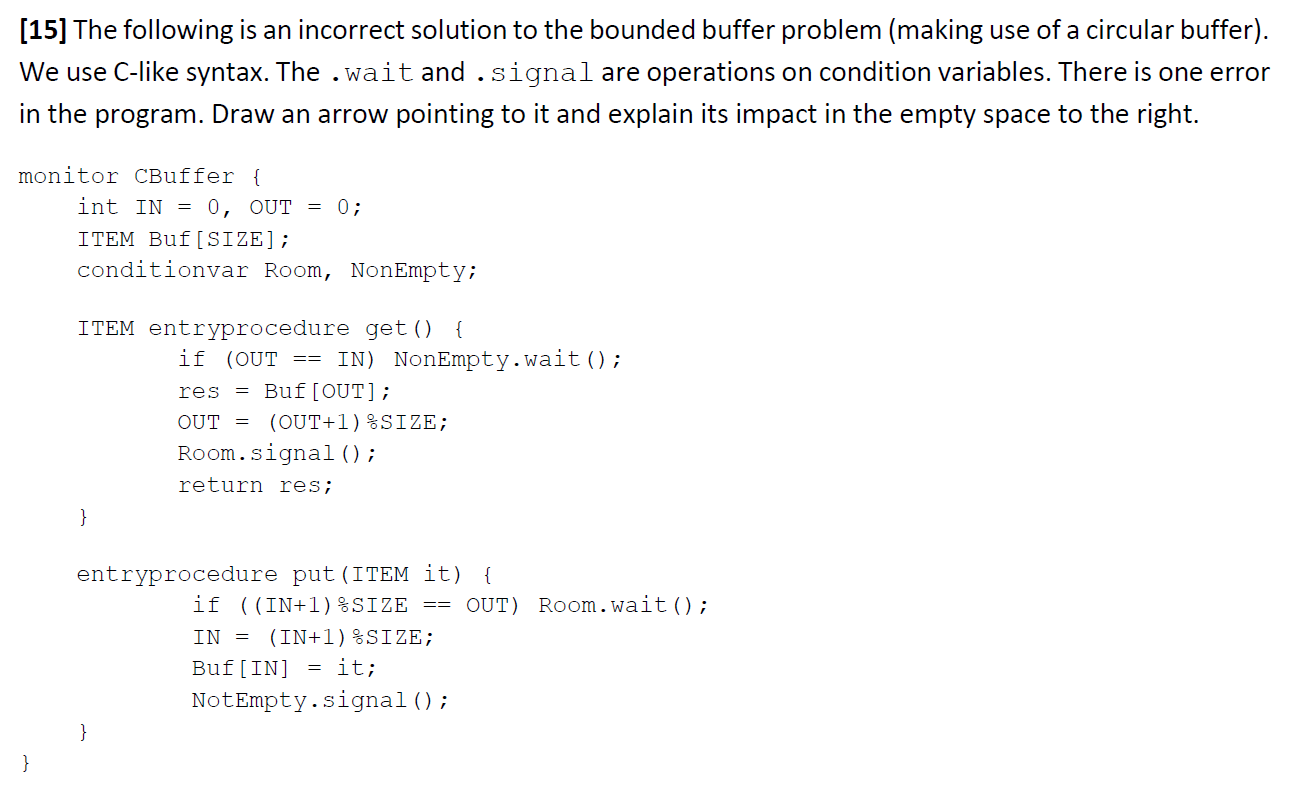 Solved The Following Is An Incorrect Solution To The Bounded | Chegg.com