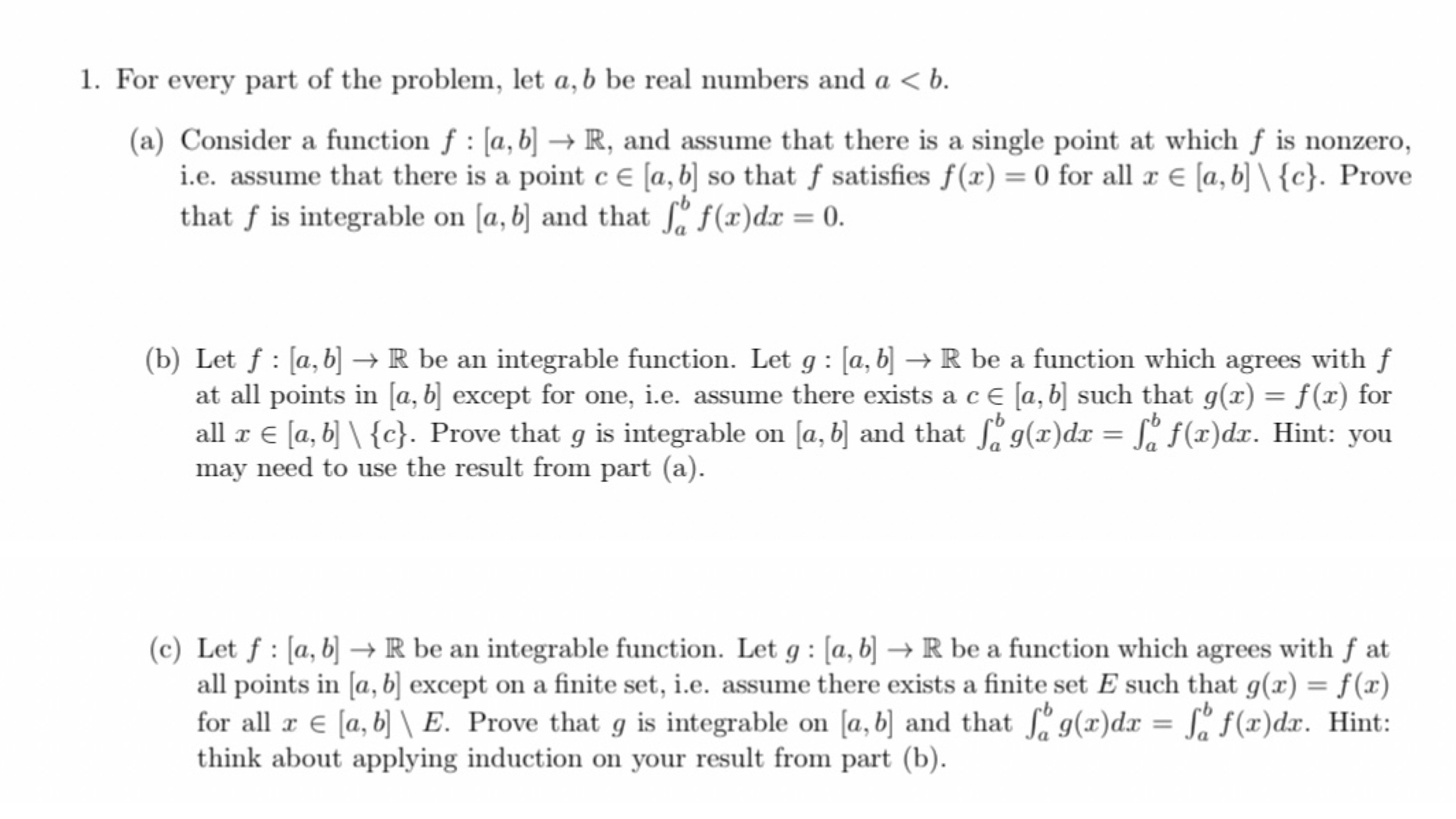 Solved For Every Part Of The Problem, Let A,b Be Real | Chegg.com