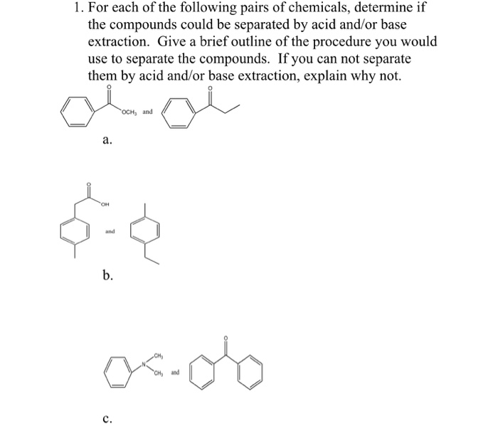 Solved 1. For each of the following pairs of chemicals, | Chegg.com