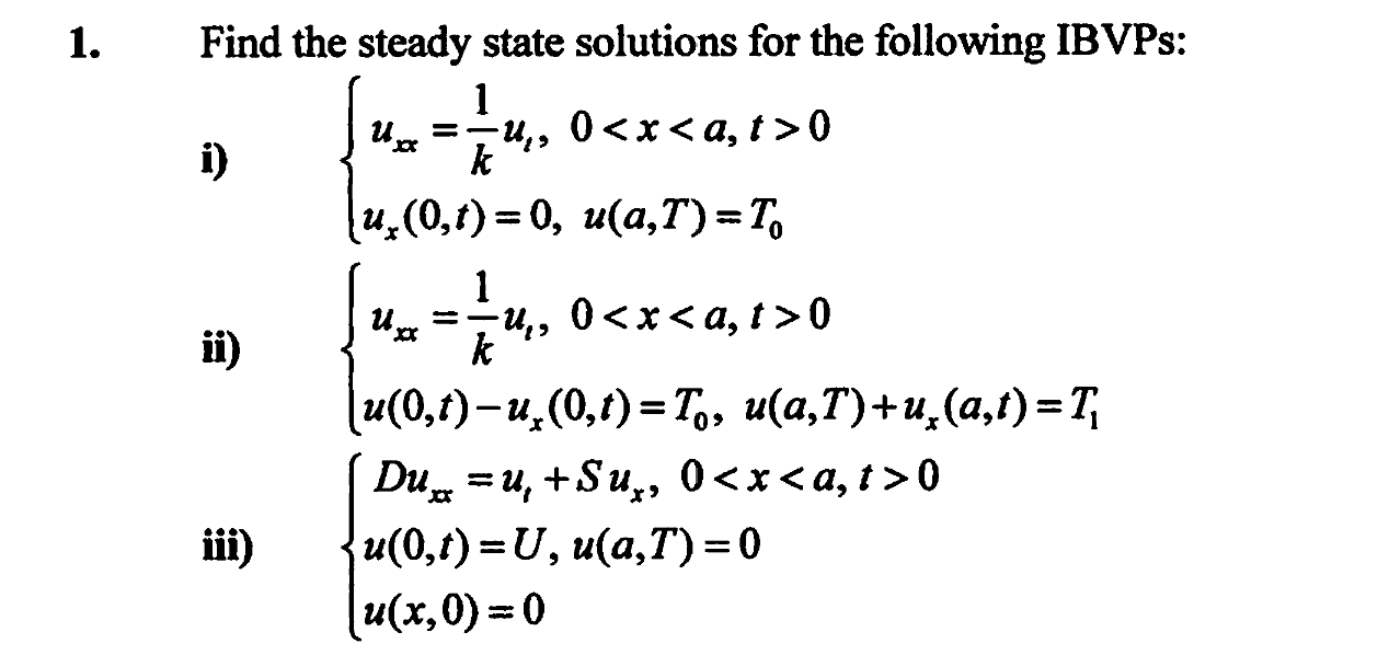 Solved 1. un = Find the steady state solutions for the | Chegg.com