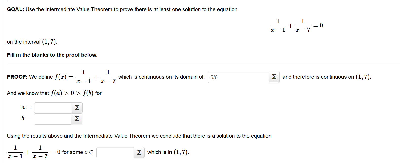Solved GOAL: Use the Intermediate Value Theorem to prove | Chegg.com