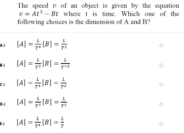 Solved The speed v of an object is given by the equation v = | Chegg.com