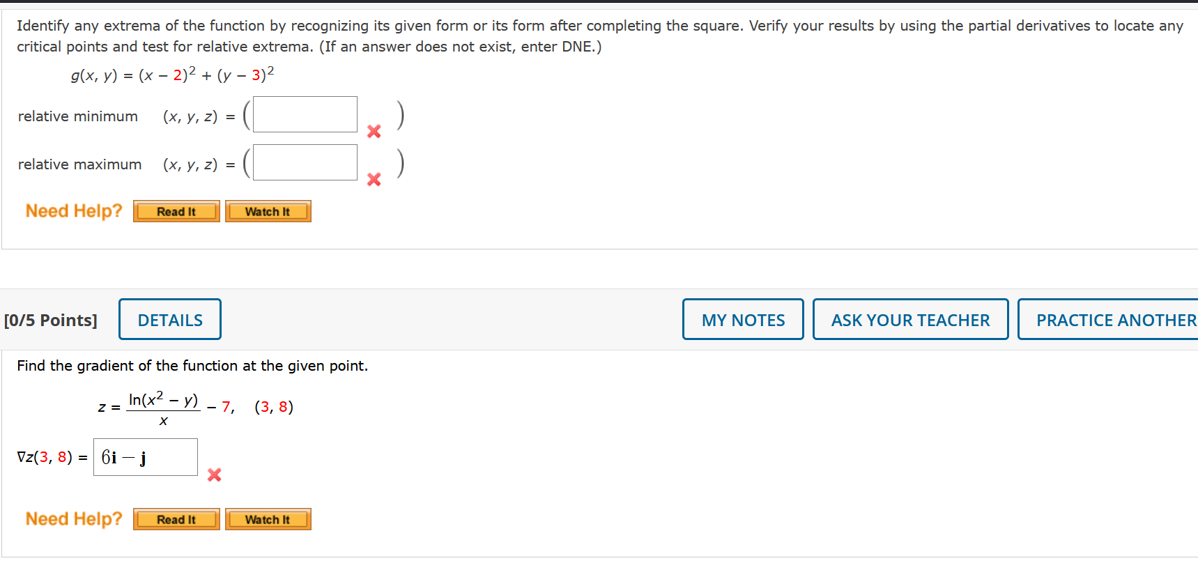 Solved Identify Any Extrema Of The Function By Recognizing 