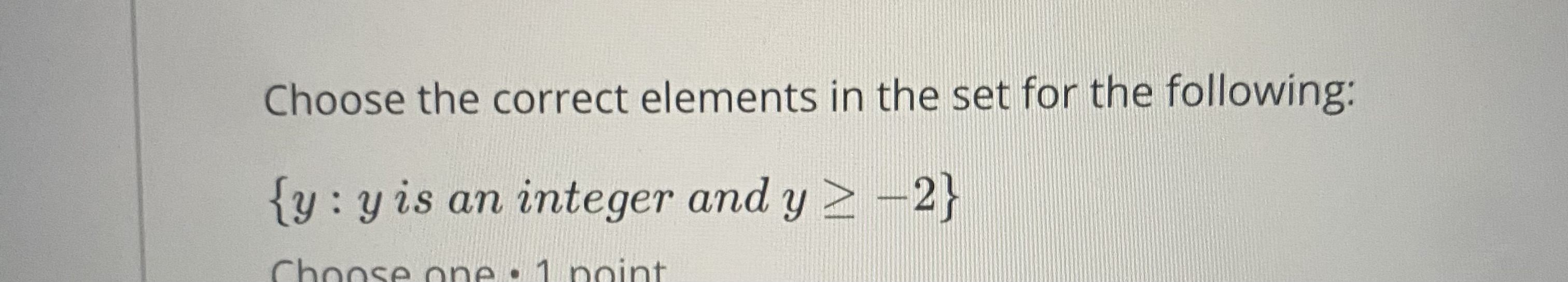 Solved Choose the correct elements in the set for the | Chegg.com