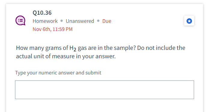 How many grams of H2 gas are in the sample? Do not | Chegg.com