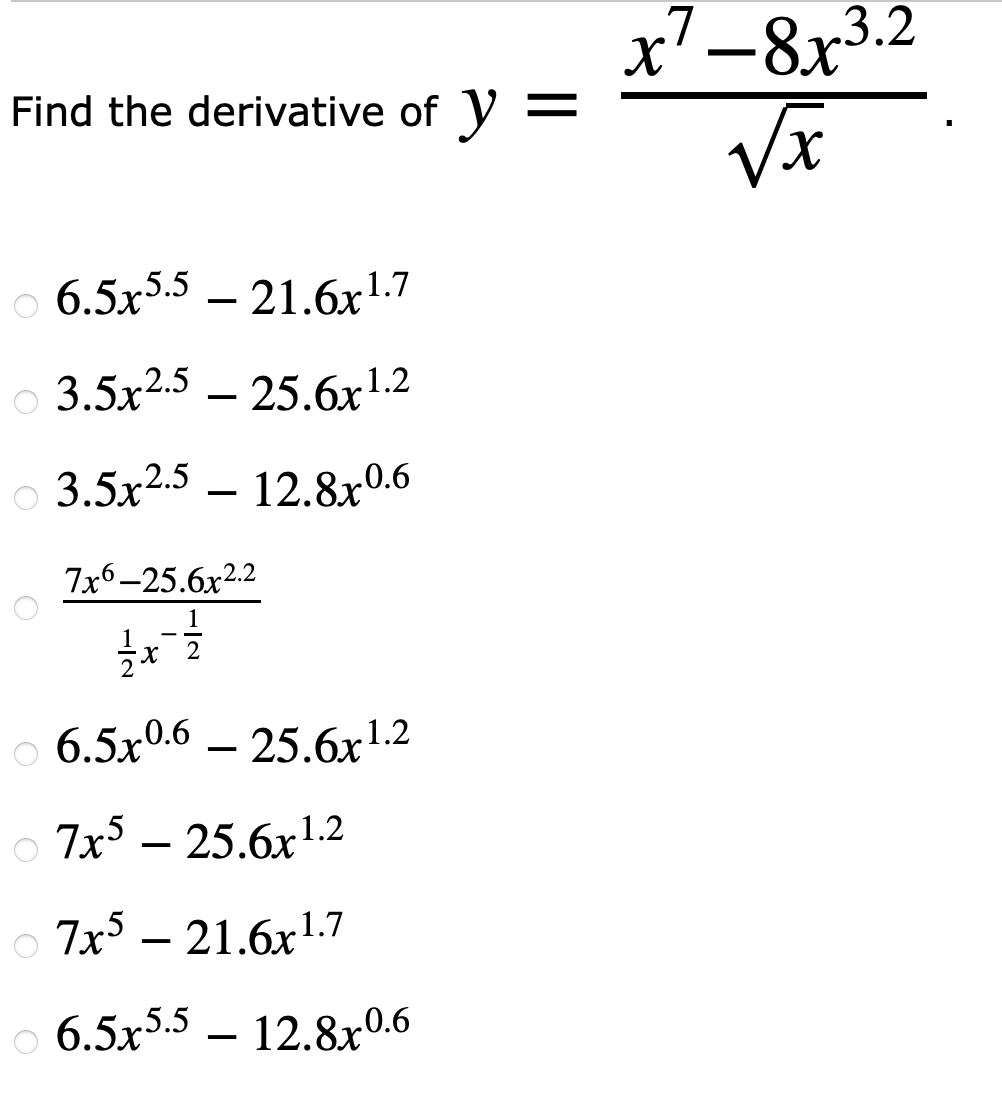 solved-nd-the-derivative-of-y-4x-x36-988x7-chegg