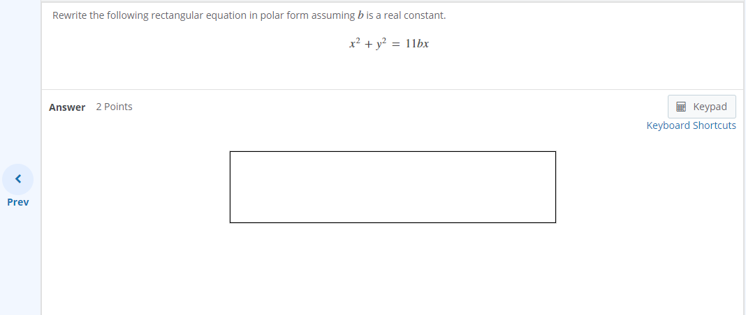 Solved Rewrite the following rectangular equation in polar | Chegg.com