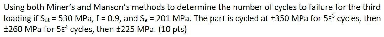 Solved Using both Miner's and Manson's methods to determine | Chegg.com