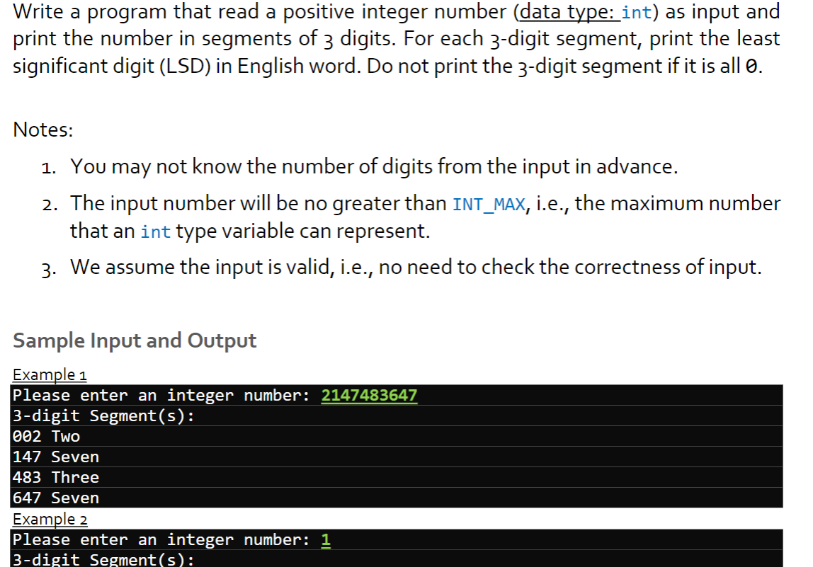 Solved Write a program that read a positive integer number | Chegg.com