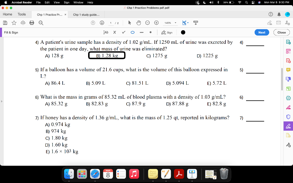 Solved I need help working out #5, I know the answer is B: | Chegg.com