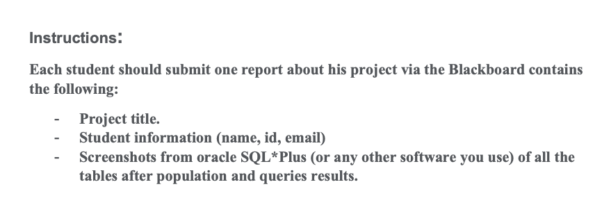 Solved Instructions: Each student should submit one report | Chegg.com