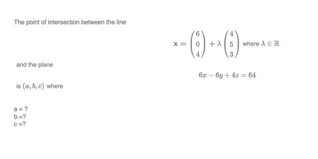 Solved The point of intersection between the line | Chegg.com