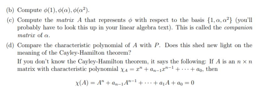 Solved 5 Consider Field Q A Where The Minimal Polynomi Chegg Com