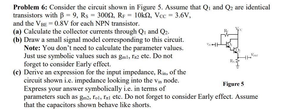 Solved 5 Consider The Circuit Shown On The Previous Page Chegg Com