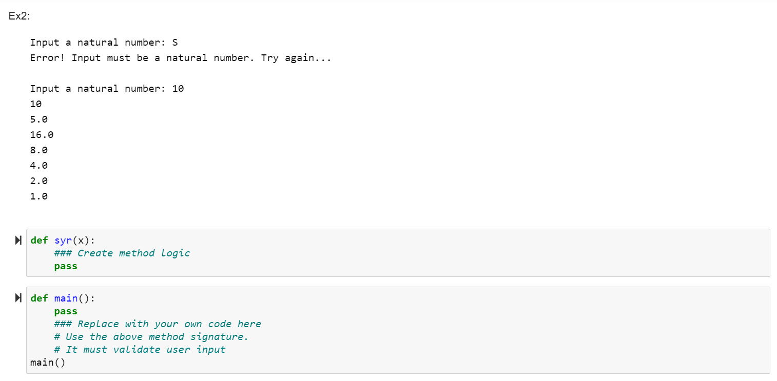Solved The Syracuse (also called "Collatz" or "Hailstone") | Chegg.com