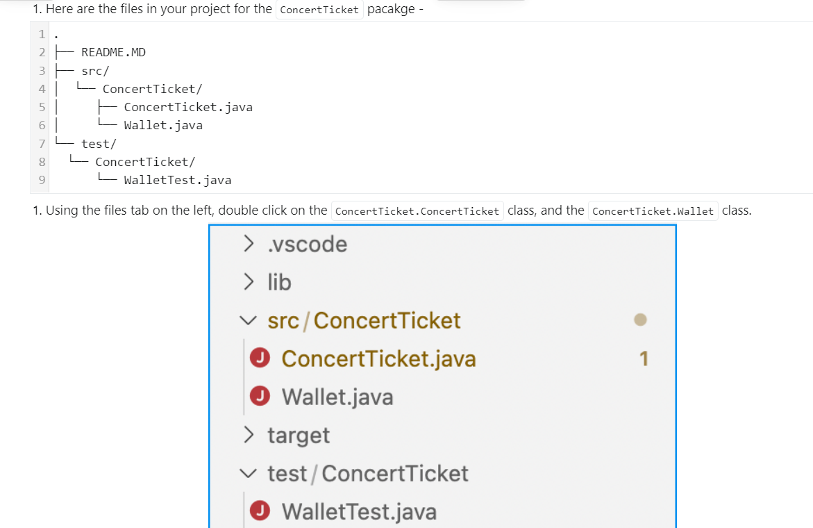 Solved 1. Here are the files in your project for the Concert | Chegg.com