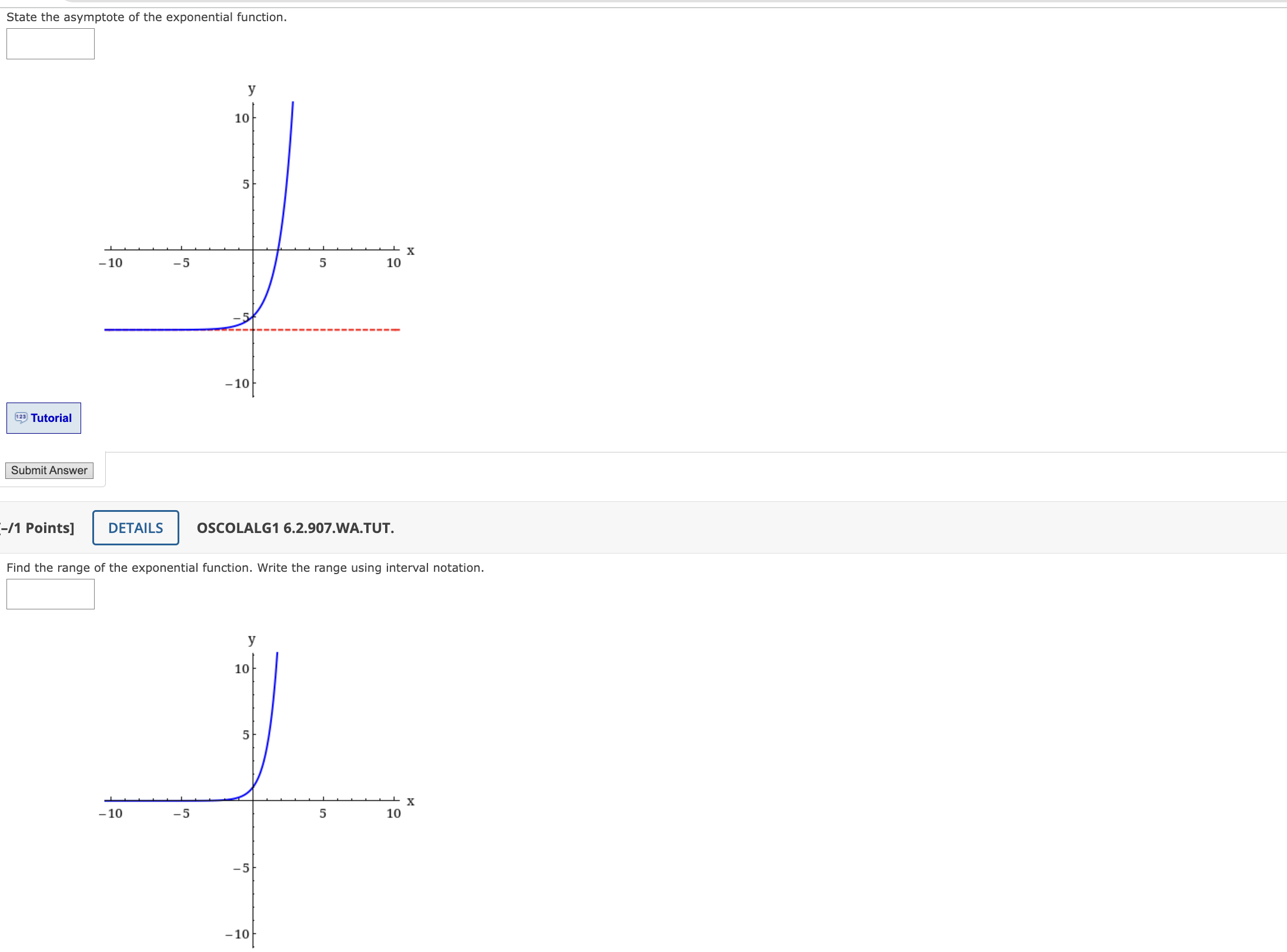 Solved State The Asymptote Of The Exponential Function 1 Chegg Solved State The Asymptote Of The Exponential Function 1 Chegg