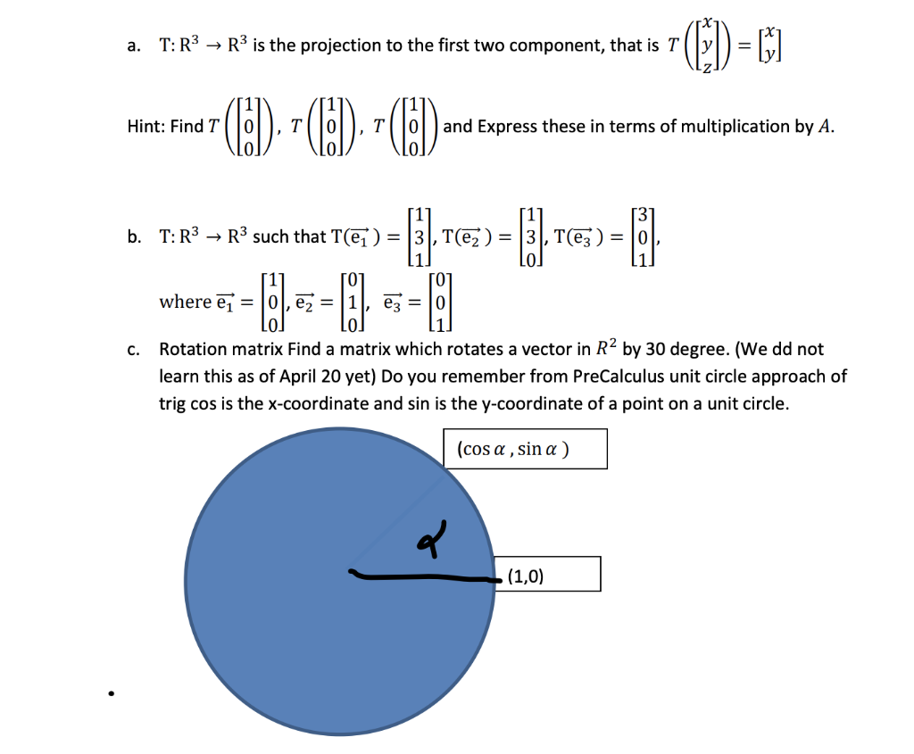 Solved 2 A Transformation T R3 R4 And T Az 1 2 Chegg Com