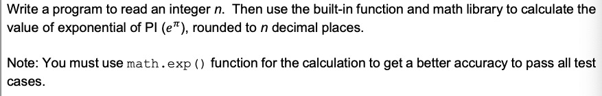 Solved Write a program to read an integer n. Then use the | Chegg.com