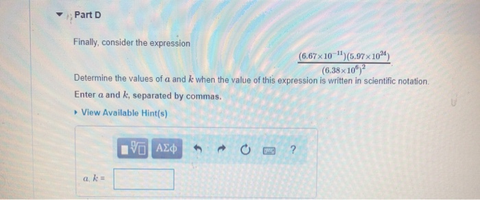 Solved Part D Finally Consider The Expression 9173