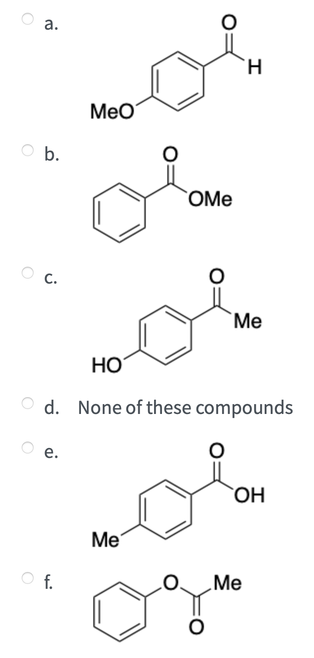 Solved Which of the following compounds, which has a | Chegg.com