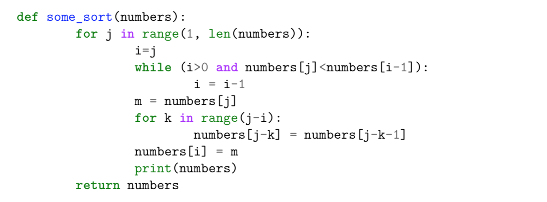 Solved Below is an algorithm that sorts an input array of | Chegg.com image.