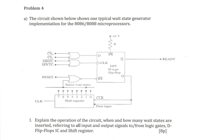 Problem 4 a) The circuit shown below shows one | Chegg.com