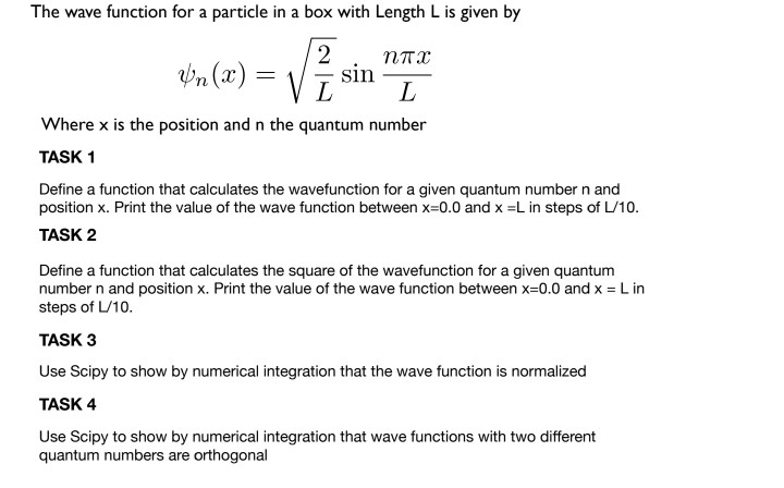 Solved The Wave Function For A Particle In A Box With Length | Chegg.com