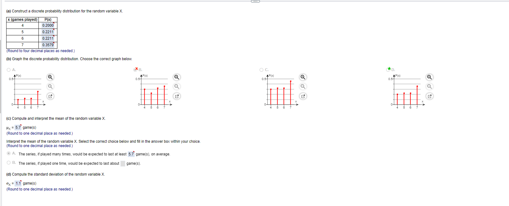 Solved (a) Construct a discrete probability distribution for | Chegg.com