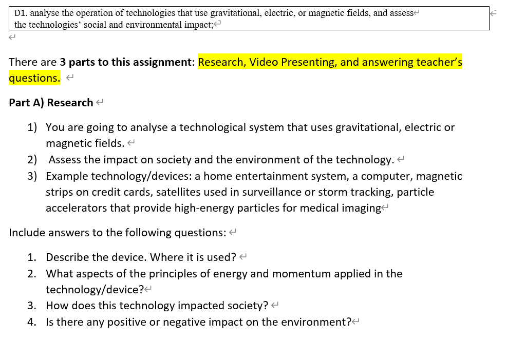 physics 12 assignment 1