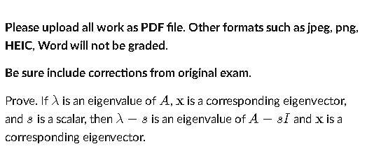 Solved Please upload all work as PDF file. Other formats | Chegg.com