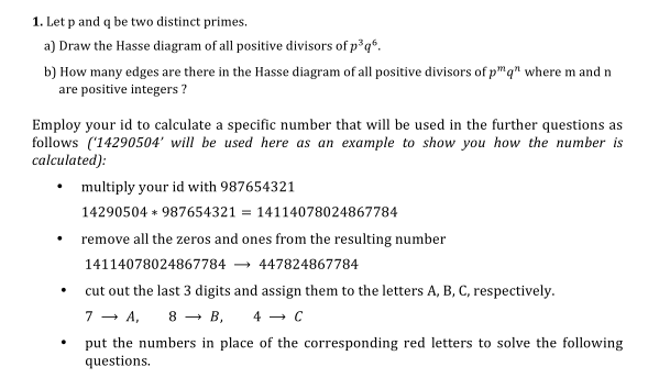 Solved 1. Let P And Q Be Two Distinct Primes. A) Draw The | Chegg.com