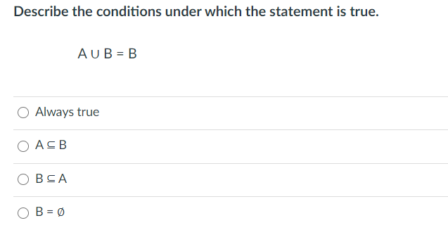 Solved Decide whether the given statement is always true or | Chegg.com