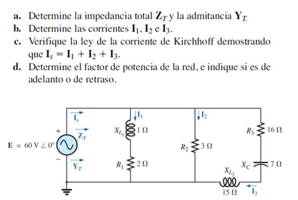 Solved a. Determine la impedancia total ZT y la admitancia | Chegg.com