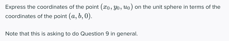 Solved Using the idea of the stereographic projection of the | Chegg.com