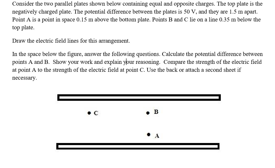 Solved PHYS LAB The Electric Field and Potential Between | Chegg.com