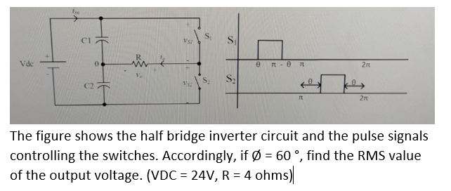 Solved V S Vdc W 0 E T Tt 211 1 C2 Te 2n The Figure Shows Chegg Com