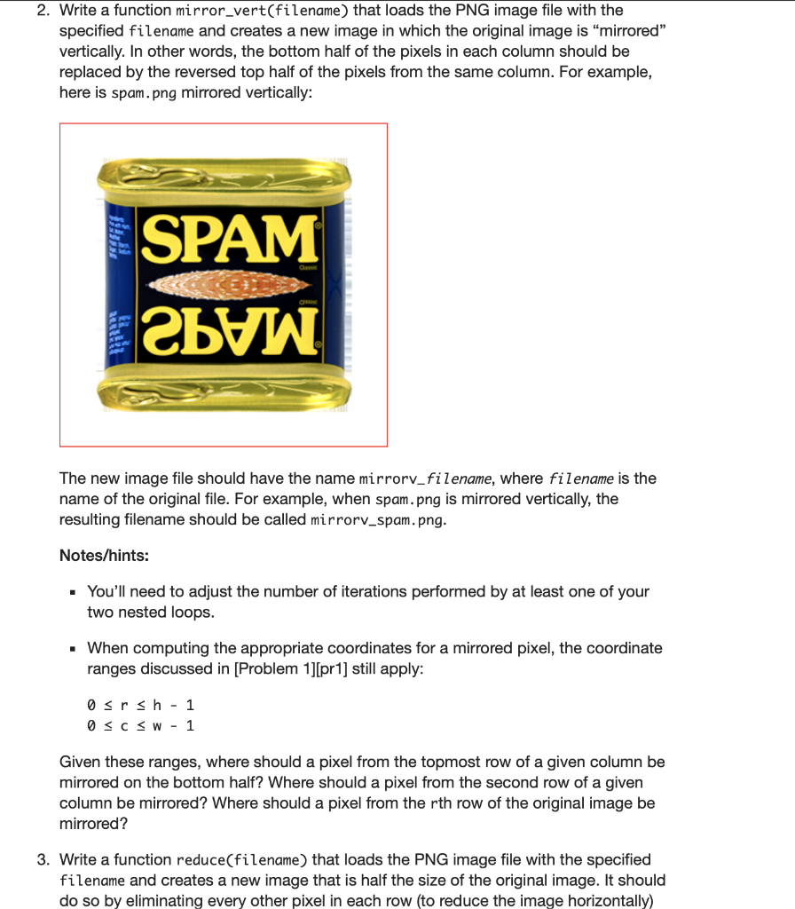 Solved Problem 4: Image processing, continued 30 points; | Chegg.com
