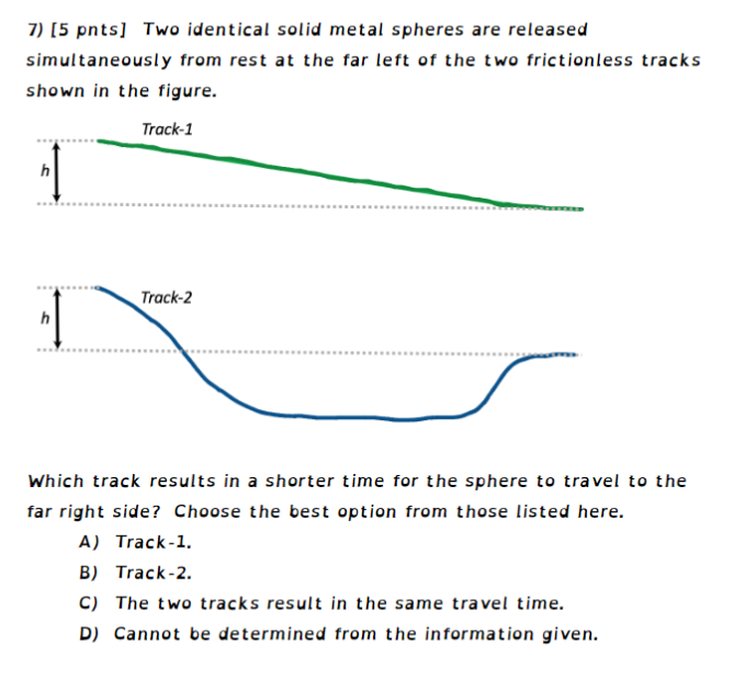 Solved 7) [5 pnts] Two identical solid metal spheres are