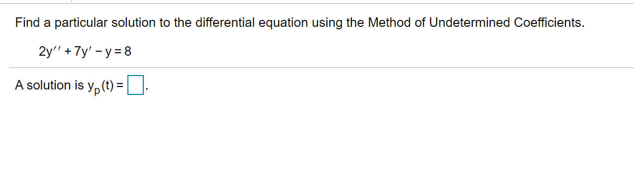 Solved Find A Particular Solution To The Differential 2177