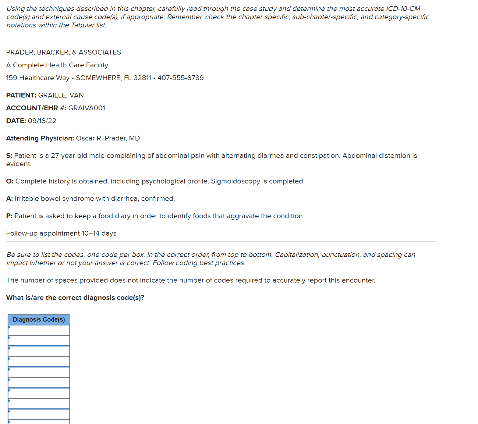 Irritable Bowel Syndrome Code