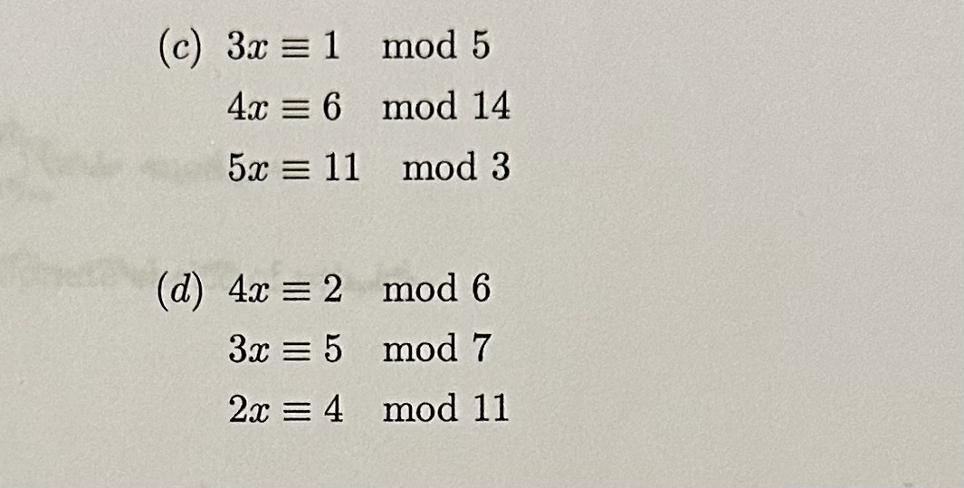 Solved Use The Chinese Remainder Theorem To Find All The | Chegg.com