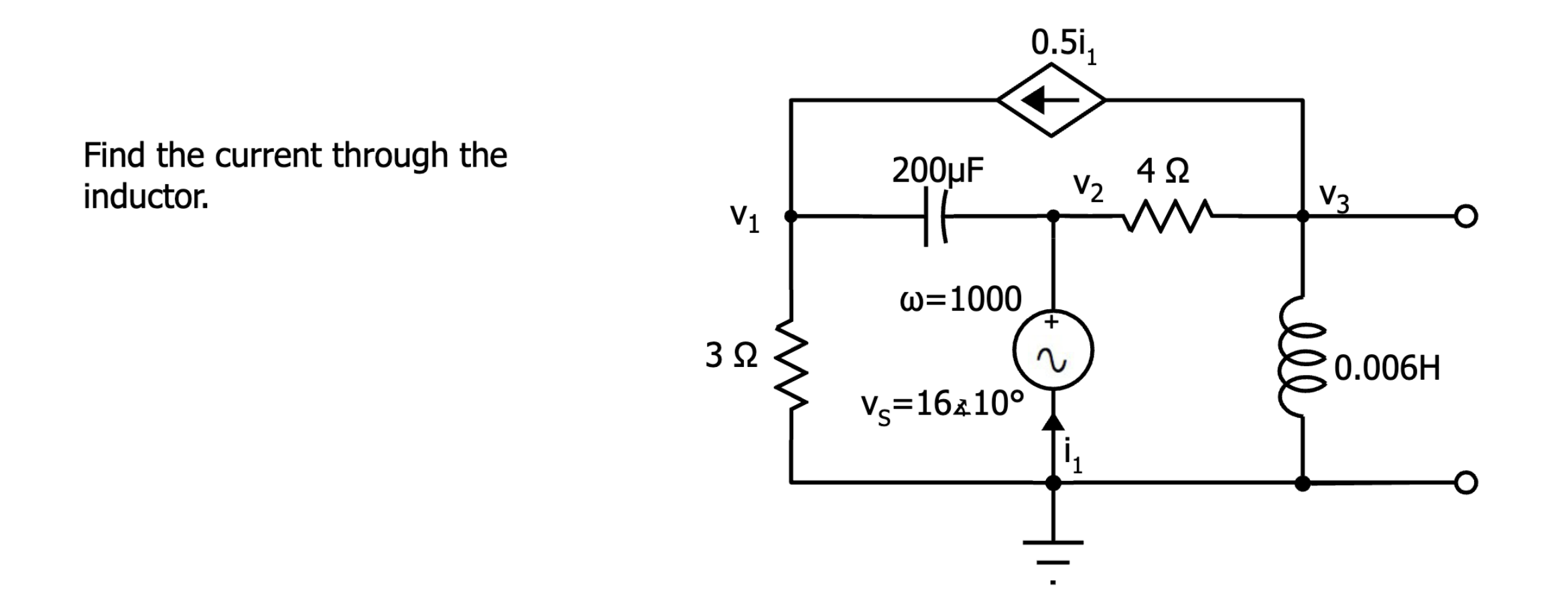 Solved Find the current through the inductor. | Chegg.com