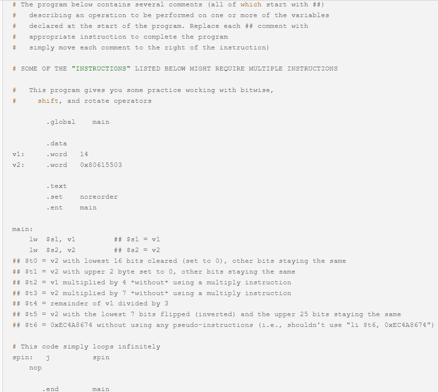 Solved Assembly language-MIPS- step -by-step explaination | Chegg.com