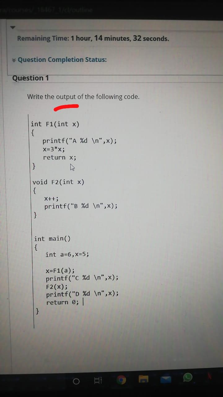 Solved Remaining Time: 1 hour, 14 minutes, 32 seconds. | Chegg.com