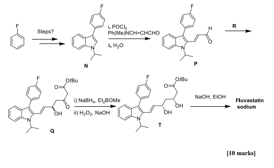 Solved (ii) Illustrated below is a synthesis of Fluvastatin | Chegg.com