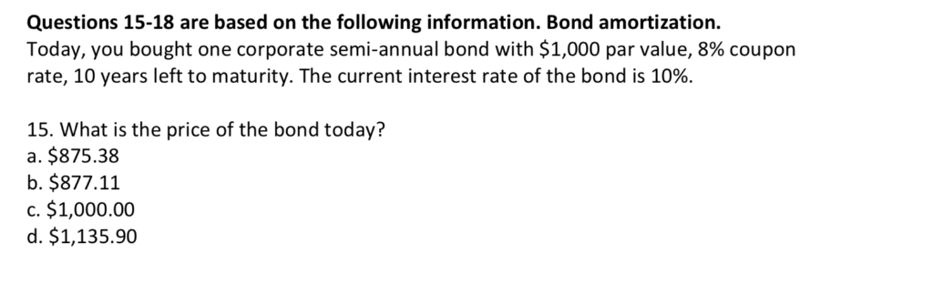 Solved Questions 15-18 are based on the following | Chegg.com